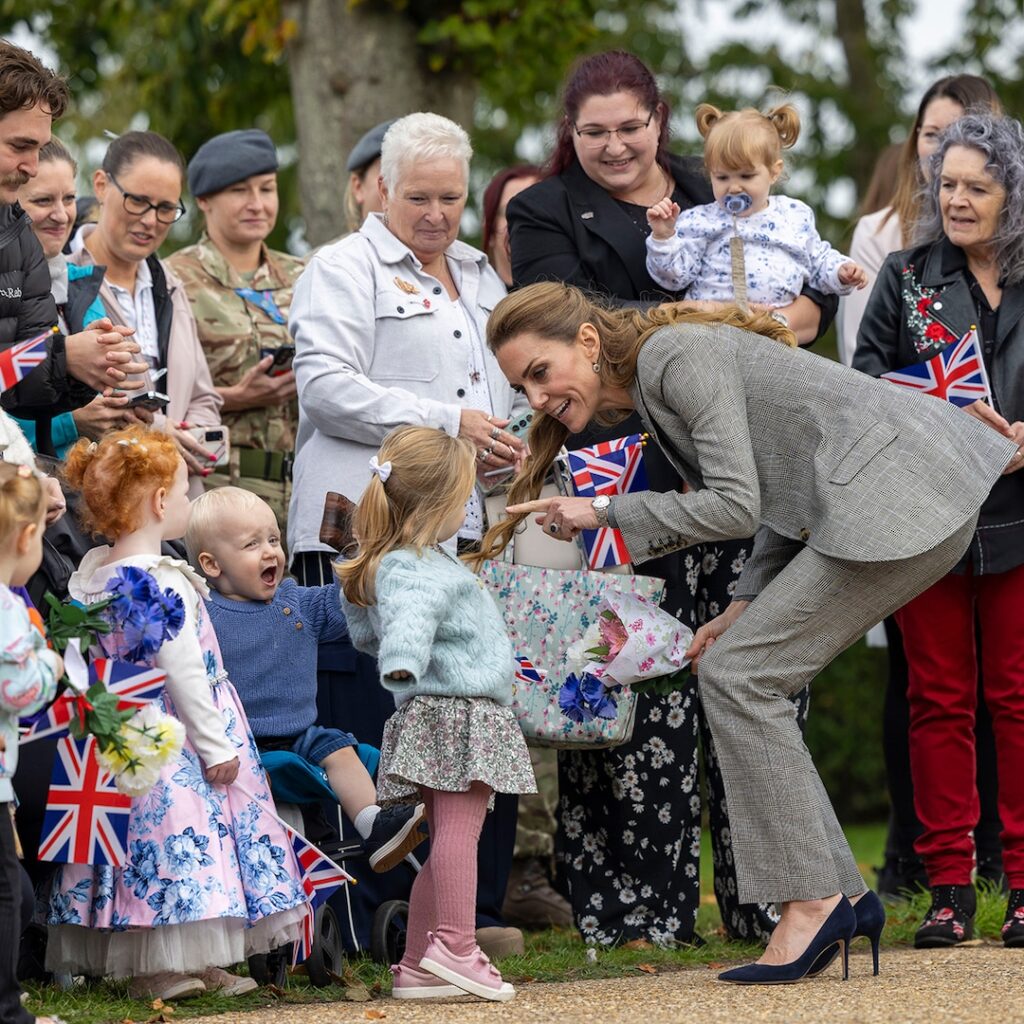 Kate Middleton Meeting Young Fans at RAF Base