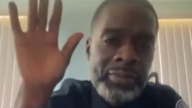 Officer appears to be without pants in virtual court