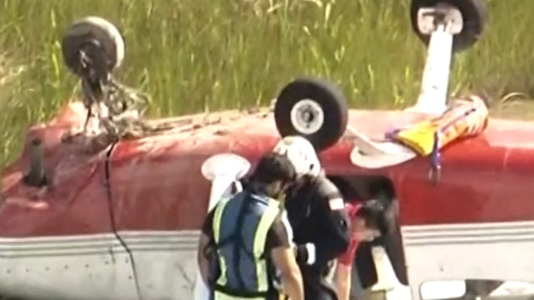 2 rescued after small plane crashes in Florida