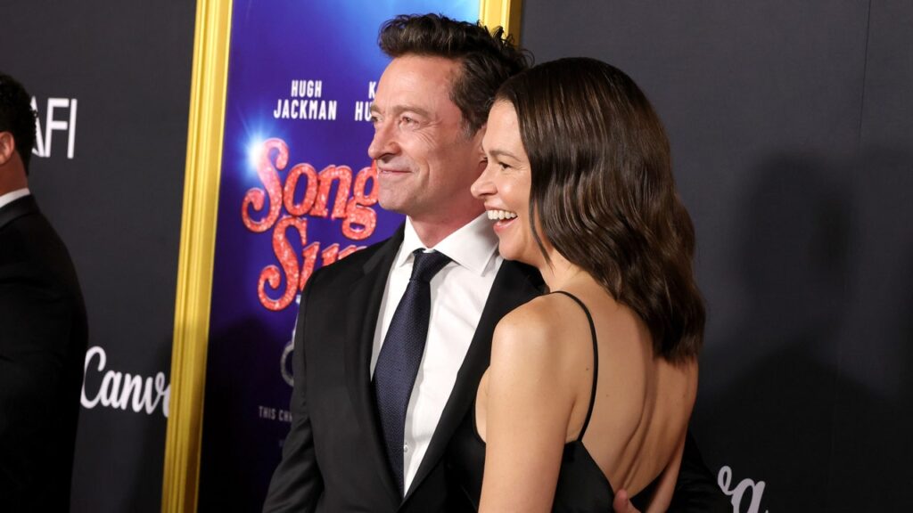 Hugh Jackman and Sutton Foster make their red carpet debut as couple