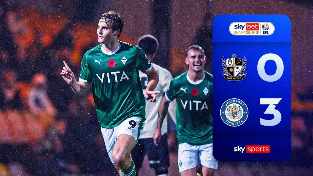 Highlights: Stockport go top after RAMPANT win at Port Vale