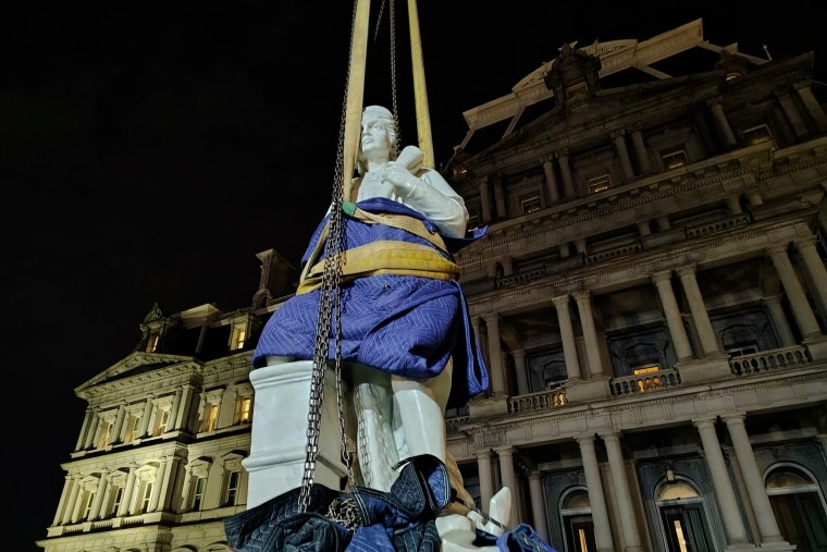 Trump places statue of Christopher Columbus near the White House