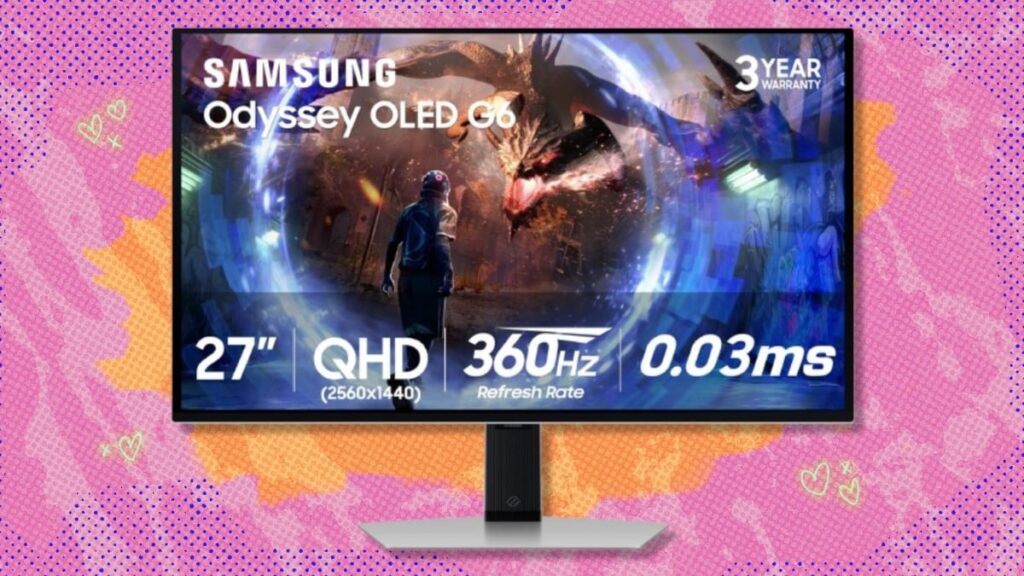 Best gaming monitor deal: Save $200 on a Samsung 27-inch Odyssey OLED G6